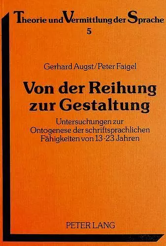 Von Der Reihung Zur Gestaltung cover