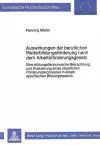 Auswirkungen Der Beruflichen Weiterbildungsfoerderung Nach Dem Arbeitsfoerderungsgesetz cover