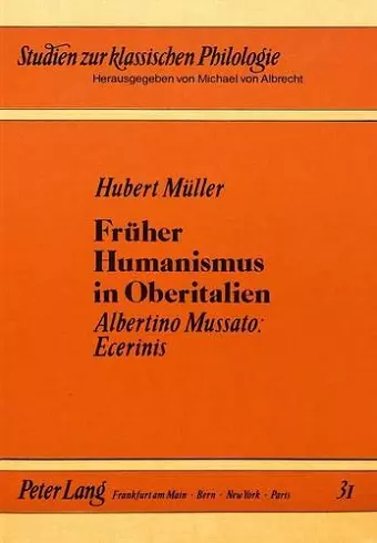 Frueher Humanismus in Oberitalien cover