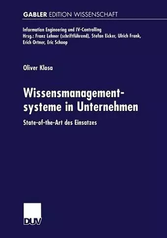 Wissensmanagementsysteme in Unternehmen cover