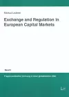 Exchange and Regulation in European Capital Markets cover