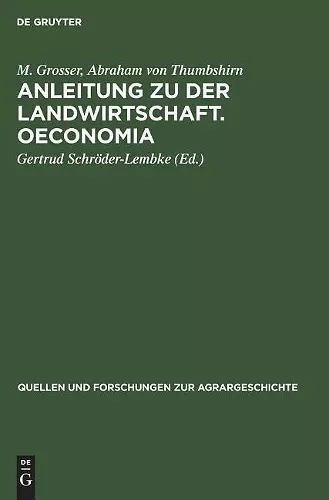 Anleitung Zu Der Landwirtschaft. Oeconomia cover