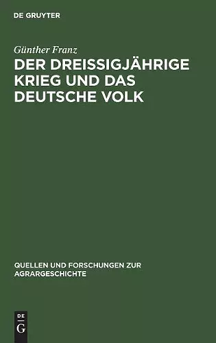 Der Dreißigjährige Krieg Und Das Deutsche Volk cover