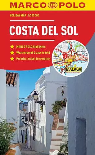 Costa Del Sol Marco Polo Holiday Map - pocket size, easy fold Costa del Sol map cover