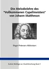 Die Melodielehre des Vollkommenen Capellmeisters von Johann Mattheson cover