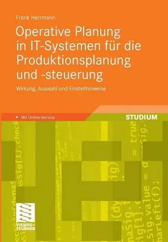 Operative Planung in IT-Systemen für die Produktionsplanung und -steuerung cover
