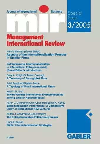 Aspects of the Internationalization Process in Smaller Firms cover
