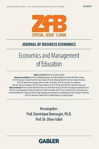 Economics and Management of Education cover