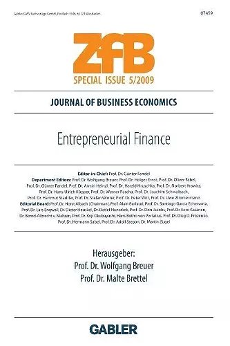 Entrepreneurial Finance cover