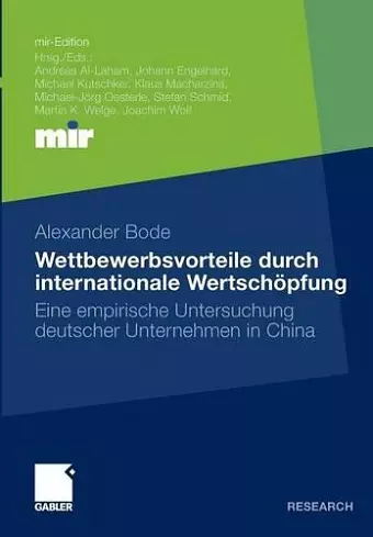 Wettbewerbsvorteile Durch Internationale Wertschöpfung cover