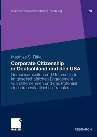 Corporate Citizenship in Deutschland und den USA cover
