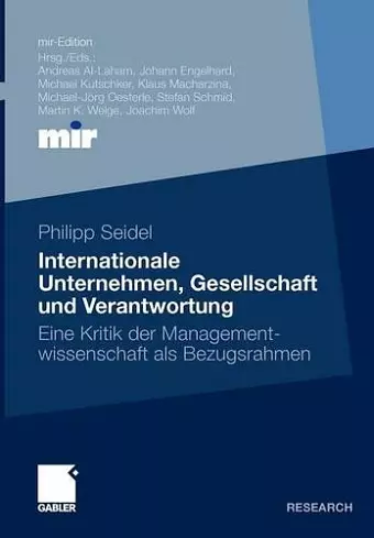 Internationale Unternehmen, Gesellschaft und Verantwortung cover