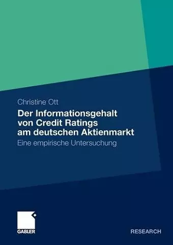 Der Informationsgehalt von Credit Ratings am deutschen Aktienmarkt cover