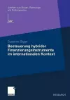 Besteuerung hybrider Finanzierungsinstrumente im internationalen Kontext cover