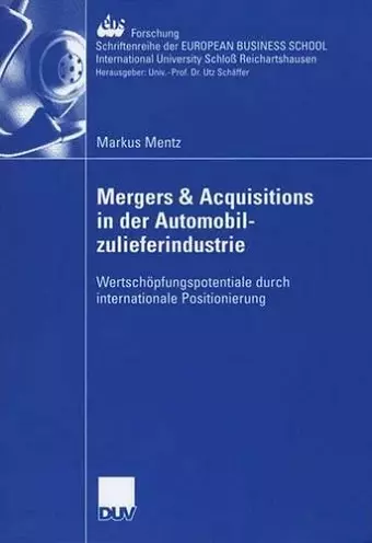 Mergers & Acquisitions in der Automobilzulieferindustrie cover