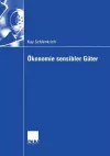 Ökonomie sensibler Güter cover
