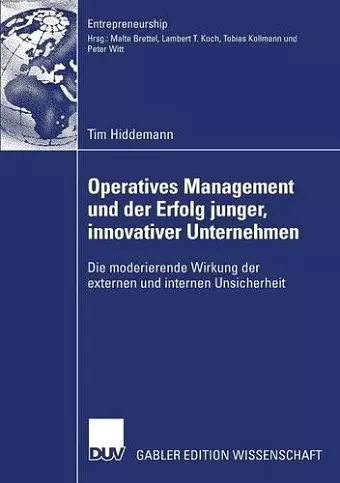 Operatives Management und der Erfolg junger, innovativer Unternehmen cover