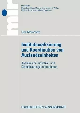 Institutionalisierung und Koordination von Auslandseinheiten cover