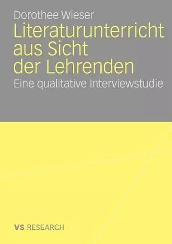 Literaturunterricht aus Sicht der Lehrenden cover