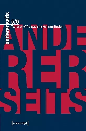 andererseits – Yearbook of Transatlantic German – Vol. 5, 2016 cover