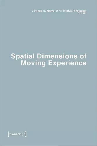 Dimensions: Journal of Architectural Knowledge cover