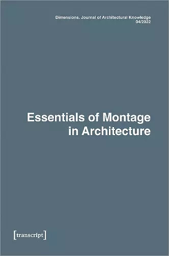 Dimensions. Journal of Architectural Knowledge cover