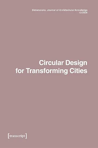 Dimensions. Journal of Architectural Knowledge cover