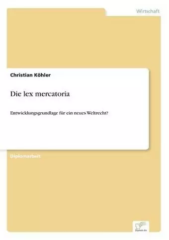 Die lex mercatoria cover