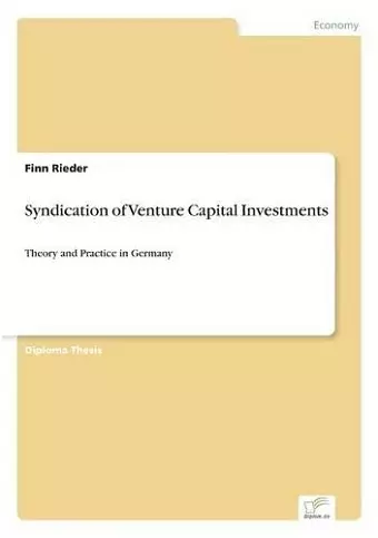 Syndication of Venture Capital Investments cover