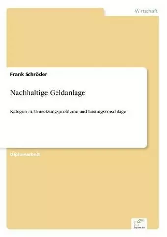 Nachhaltige Geldanlage cover