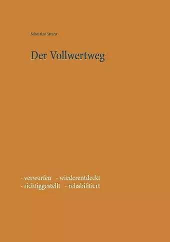 Der Vollwertweg cover