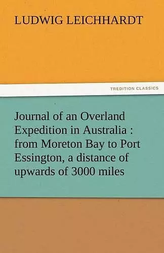 Journal of an Overland Expedition in Australia cover