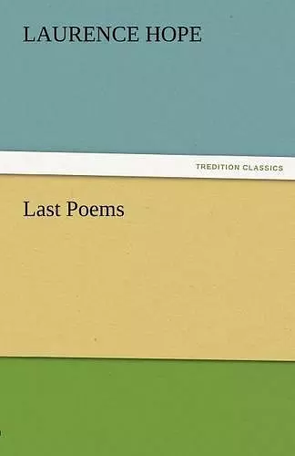 Last Poems cover