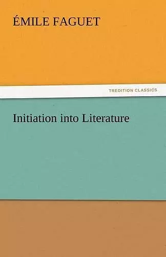 Initiation Into Literature cover