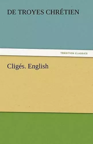 Cliges. English cover