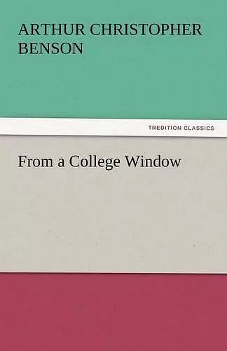 From a College Window cover