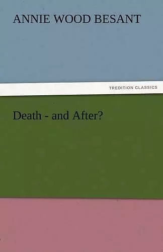 Death-And After? cover