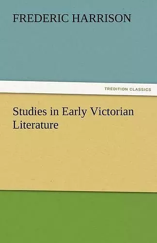 Studies in Early Victorian Literature cover