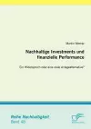 Nachhaltige Investments und finanzielle Performance cover