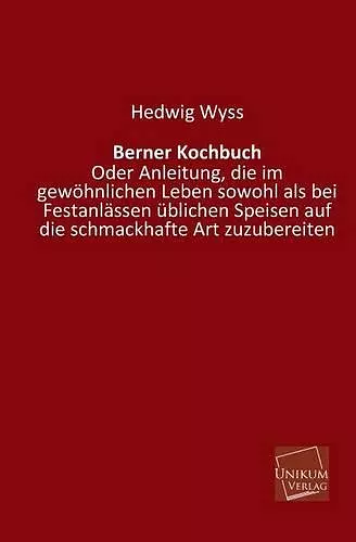 Berner Kochbuch cover