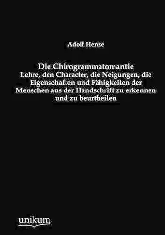 Die Chirogrammatomantie cover