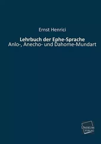 Lehrbuch Der Ephe-Sprache cover