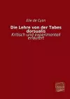 Die Lehre Von Der Tabes Dorsualis cover