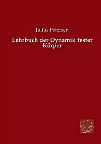 Lehrbuch der Dynamik fester Körper cover