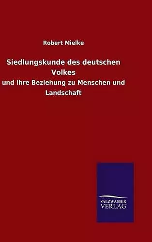 Siedlungskunde des deutschen Volkes cover