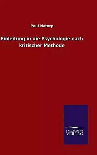 Einleitung in die Psychologie nach kritischer Methode cover