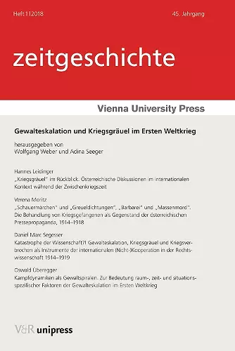 Gewalteskalation und Kriegsgräuel im Ersten Weltkrieg cover