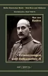 Prinz Max von Baden. Erinnerungen und Dokumente cover