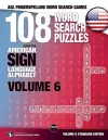 108 Word Search Puzzles with the American Sign Language Alphabet, Volume 06 cover