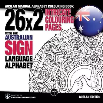 26x2 Intricate Colouring Pages with the Australian Sign Language Alphabet cover